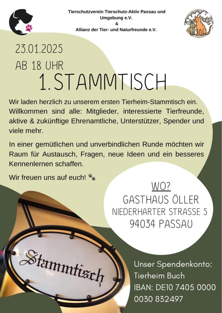 Tierheim-Stammtisch