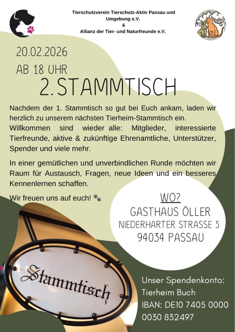 2. Tierheim-Stammtisch